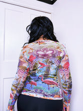 Load image into Gallery viewer, Vintage Jean Paul Gaultier Mesh flamingo top ASO Bella Hadid

