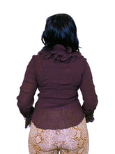 Load image into Gallery viewer, Y2K Xanaka Ruffled Chocolate Blouse
