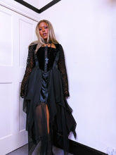 Load image into Gallery viewer, Raven Gothic layered hook and eye dress
