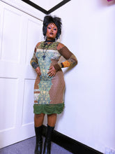 Load image into Gallery viewer, Save the Queen Celtic JPG coders midi dress
