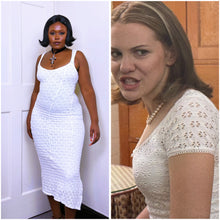 Load image into Gallery viewer, Vintage White Betsey Johnson broderie anglaise dress ASO Bianca in 10 things I hate about you
