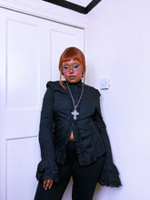 Load image into Gallery viewer, Gothic high neck ruffled blouse
