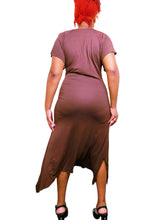 Load image into Gallery viewer, Y2K Chocolate Brown Asymmetrical Dress by Identity
