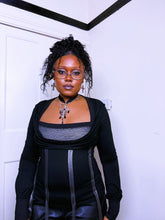 Load image into Gallery viewer, Legatte Cowl neck with silver insert
