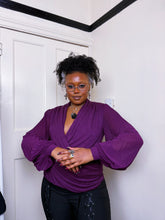 Load image into Gallery viewer, Y2K wrap by fabric pleated blouse
