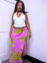 Load image into Gallery viewer, 90s piccot elastic asymmetrical barbie pink midi skirt
