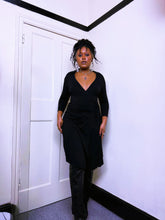 Load image into Gallery viewer, Y2K New Look Black wrap dress

