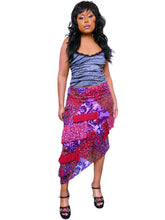 Load image into Gallery viewer, Vintage Mesh asymmetrical ruffle skirt by Marc Aurel
