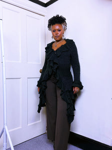 Y2K Gothic ruffled Cardigan