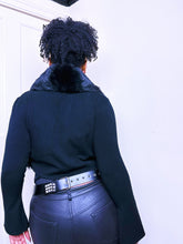 Load image into Gallery viewer, 1990s faux fur cropped cardigan
