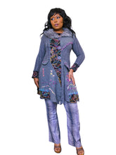Load image into Gallery viewer, Y2K Grey Faux Fur Embroidered Whimsigoth Cardigan
