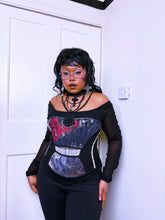 Load image into Gallery viewer, Legatte gothic mesh and beaded top
