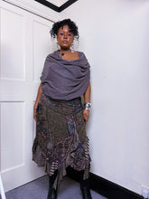 Load image into Gallery viewer, Juju &amp; Christine bi-fabric whimsical knit skirt
