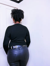 Load image into Gallery viewer, Y2K V-neck knit long sleeve top
