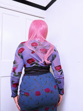 Load image into Gallery viewer, Betsey Johnson coded Kimchi Blue grey micromesh cardigan
