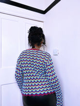 Load image into Gallery viewer, 1990s Zigzag Crochet jumper ASO Willow on BTVS
