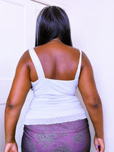 Load image into Gallery viewer, Y2K Grey Mesh milkmaid bust  Swiss dot cami
