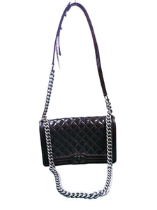 Faux Shanel quilted chain handbag