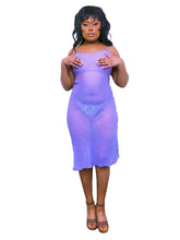 Load image into Gallery viewer, Vintage Lilac Silk Slip dress
