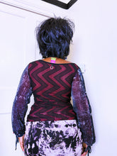 Load image into Gallery viewer, Save The Queen Halter mesh zig zag top
