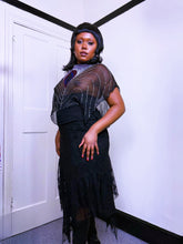 Load image into Gallery viewer, Y2K topshop sheer beaded peacock poncho
