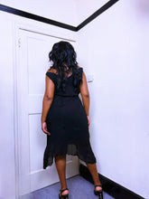 Load image into Gallery viewer, Y2K Black Asymmetrical synching dress
