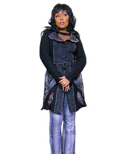 Load image into Gallery viewer, Y2K petal collar button up whimsigoth cardigan
