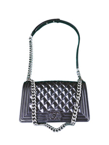 Faux Shanel quilted chain handbag