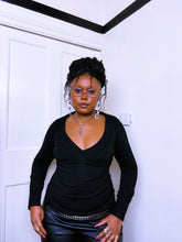 Load image into Gallery viewer, Y2K V-neck knit jumper
