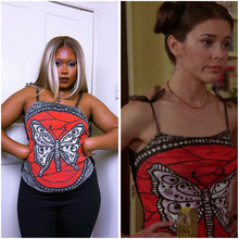 Load image into Gallery viewer, Vintage Custo Barcelona butterfly top ASO phoebe in charmed￼
