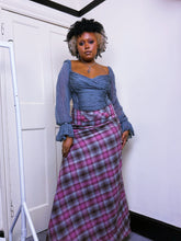 Load image into Gallery viewer, Y2K Plaid flared maxi skirt
