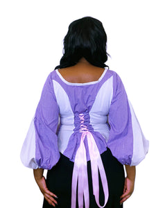 The Rococo Corset Purple Gingham