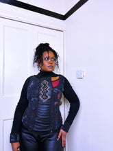 Load image into Gallery viewer, Save The Queen Mesh and knit high neck top
