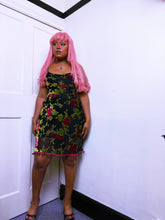 Load image into Gallery viewer, Betsey Johnson 2000 Devore beaded cowl neck dress ASO Kirsten Stewart
