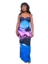 Load image into Gallery viewer, Y2K L!psy Palm Tree Graphic Print Dress
