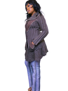 90s milk chocolate a-line whimsigoth cardigan