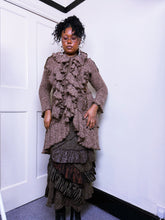 Load image into Gallery viewer, Zone Bleue ruffled zip up cardigan
