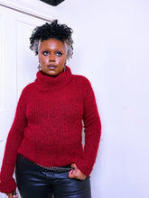 Load image into Gallery viewer, 1990s red rollneck knit by oasis
