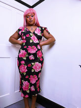 Load image into Gallery viewer, 90s sheer flowly sleeve floral dress
