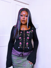 Load image into Gallery viewer, Betsey Johnson New York Label Rose embroidered cardigan
