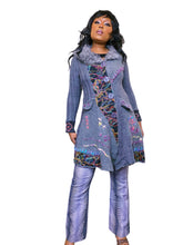 Load image into Gallery viewer, Y2K Grey Faux Fur Embroidered Whimsigoth Cardigan
