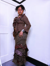 Load image into Gallery viewer, Whimsical marl knit ruffled skirt
