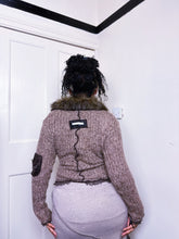 Load image into Gallery viewer, Archival Zone Bleue zip up faux fur cardigan
