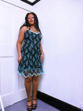 Load image into Gallery viewer, Betsey Johnson New York Lace dress in blue
