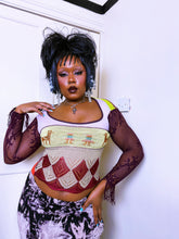 Load image into Gallery viewer, Y2K Harley Quinn mixed fabric Custo Barcelona top (Copy)
