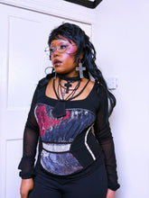 Load image into Gallery viewer, Legatte gothic mesh and beaded top
