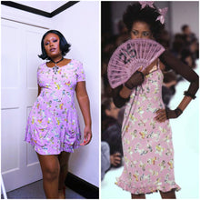 Load image into Gallery viewer, 1990s 50s Print ASO Runway Betsey Johnson Dress
