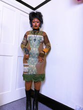 Load image into Gallery viewer, Save the Queen Celtic JPG coders midi dress
