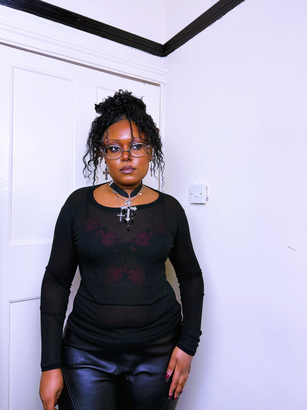 Allsaints sheer long sleeve