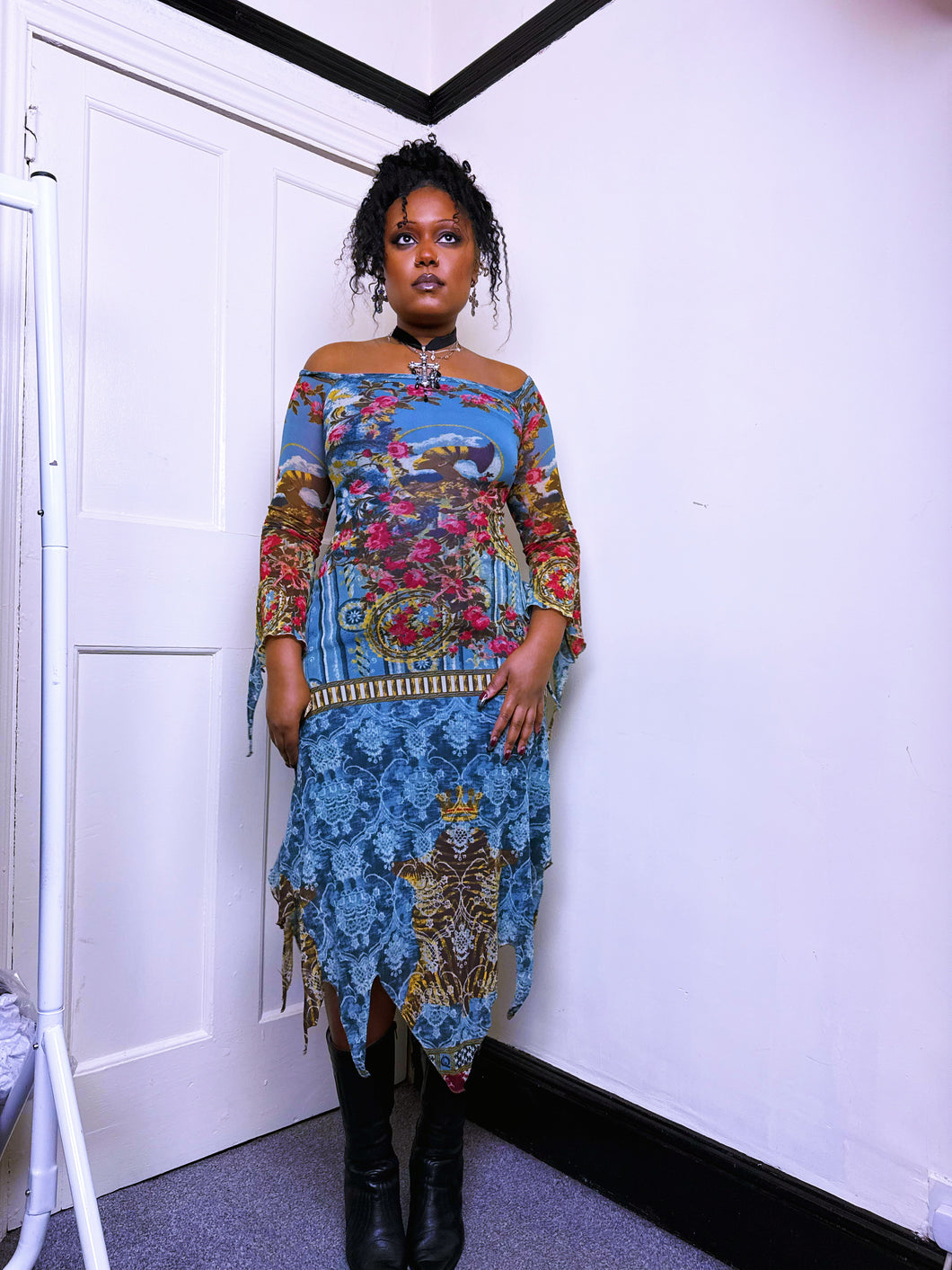 Save The Queen Mesh Mangbetu Congolese inspired dress